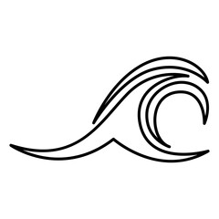 Wave water icon transparent background