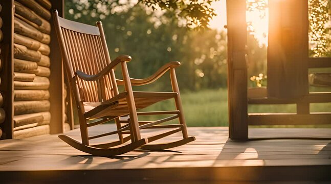 swing chair on the porch
