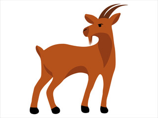 Cute Goat Cartoon Background Illustration