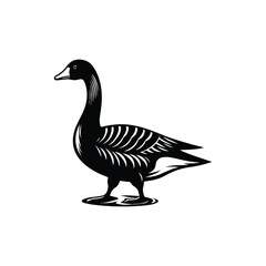 Fototapeta premium Grouse Animal black silhouette vector with white color background
