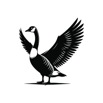 recommend clip art: Grouse Animal black silhouette vector with white color background