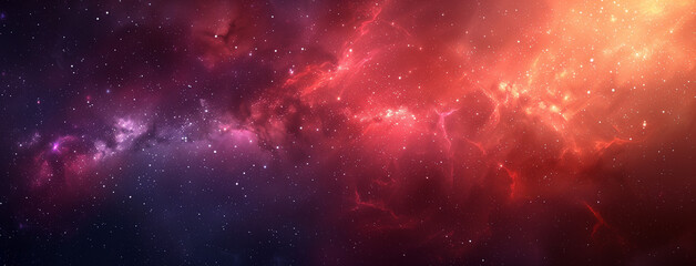 Space nebula and galaxy, Nebula and galaxies in space. Abstract cosmos background, Banner