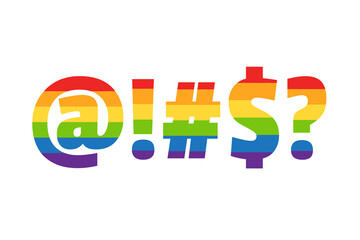 Versatile Collection of Rainbow Color Font Doodle Letter Illustration