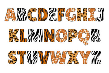 Versatile Collection of Safari Color Font Doodle Letter Illustration © KidsStation