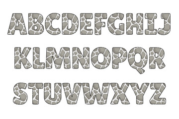 Versatile Collection of Stone Wall Color Font Doodle Letter Illustration