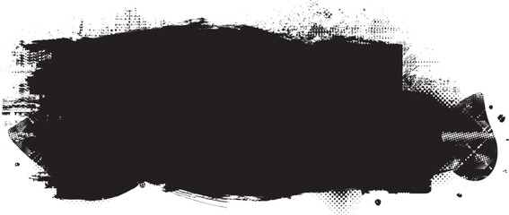 Fototapeta premium Glitch distorted grange shape . Noise grungy logo . Trendy defect error shapes . Glitched frame .Grunge textured . Distressed effect .Vector shapes