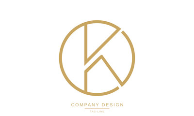 KO, OK Abstract Letters Logo Monogram design Font Vector Initials