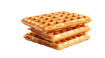 Stroopwafels on white isolated on clear png background and transparent background. Bakery and pastry concept for cafe and restaurent, AI generative.	