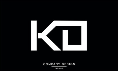 KO, OK Abstract Letters Logo Monogram design Font Vector Initials