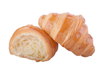 Breakfast Cut French Croissants on Transparent png