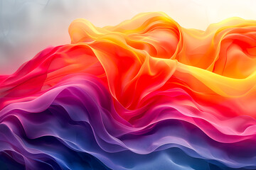 Obraz premium Vagues et ondulations colorées