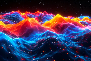 Obraz premium Vagues et ondulations colorées