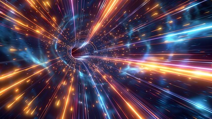 Naklejka premium Hyperspace Stars Travel Backgrounds