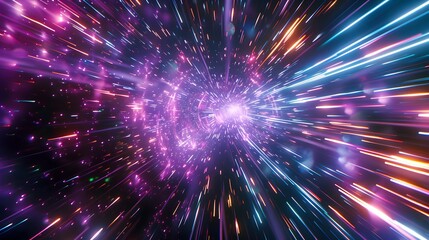 Naklejka premium Hyperspace Stars Travel Backgrounds