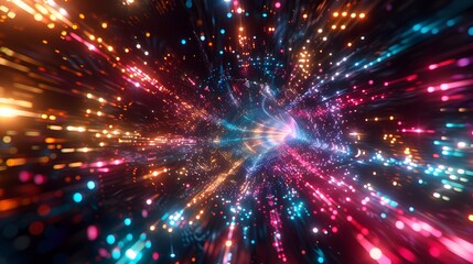 Naklejka premium Hyperspace Stars Travel Backgrounds