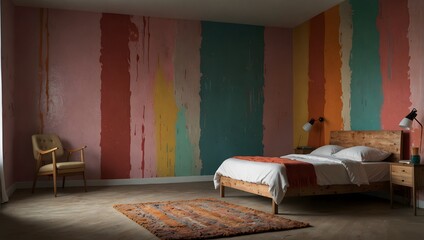 A poem inspired by the memories painted on the walls of a nostalgic, colorful bedroom ai_generated