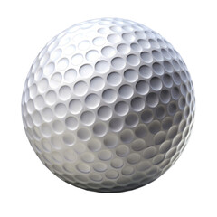A golf ball isolated on transparent background.
