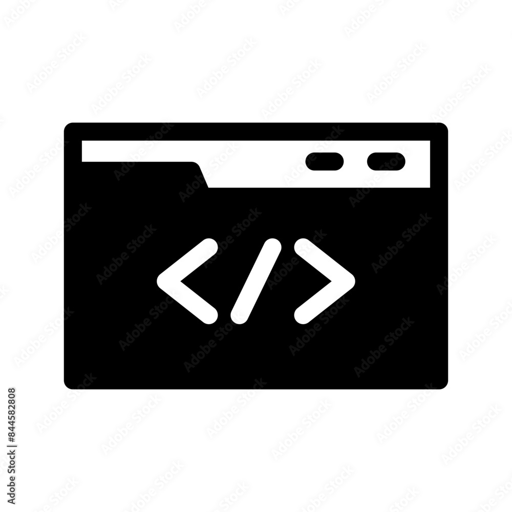 Wall mural coding icon vector symbol design illustration