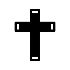 Obraz premium Christian Cross Icon Vector Symbol Design Illustration
