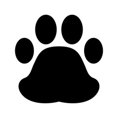 Paw Print Icon Vector Symbol Design Illustration
