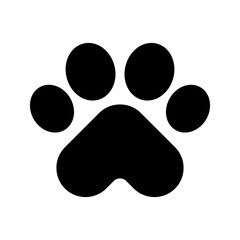 Paw Print Icon Vector Symbol Design Illustration