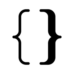 Brackets Icon Vector Symbol Design Illustration