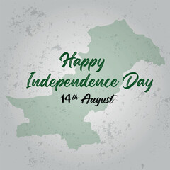 14th August Pakistan  independence day poster design, vector illustration