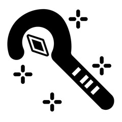 Magic wand glyph icon