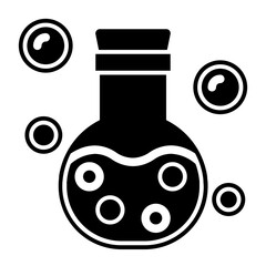 bottle poison glyph icon