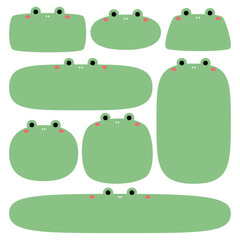 緑のカエルのフレームセット2