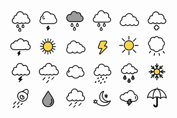 Fototapeta premium weather icons