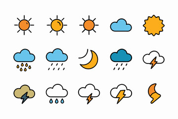 Obraz premium weather icons