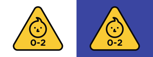 Warning about age restriction specifying not appropriate for children under a certain age