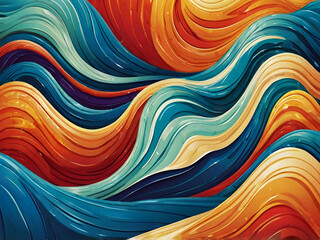 Naklejka premium Modern abstract wavy background