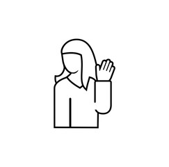 Woman Character Say No Design Illustration vector eps format , suitable for your design needs, logo, illustration, animation, etc.