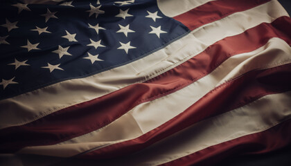 American Flag Wave Close Up for Memorial Day or 4th of July