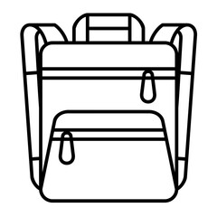 Laptop bag line icon illustration vector graphic