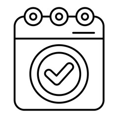 Checkmark line icon illustration vector graphic