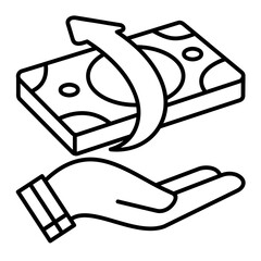 Money line icon illustration vector graphic