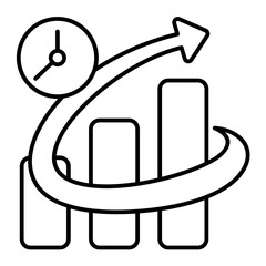 Progress line icon illustration vector graphic