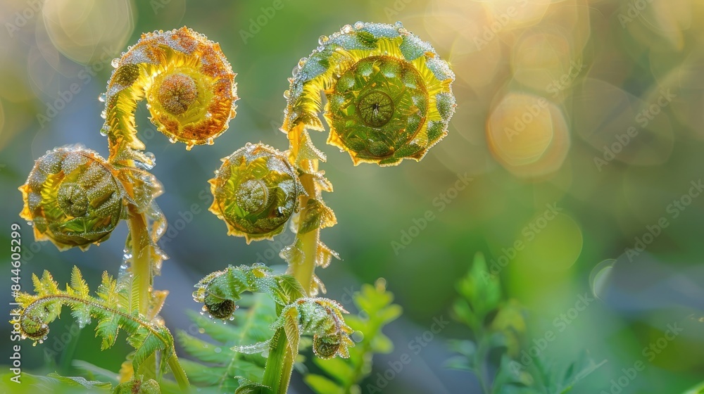 Poster unique and aesthetic foliage of ferns captured in natural settings