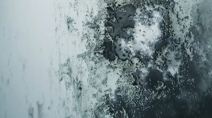 Fototapeta premium Black mold on the white wall. AI generated.