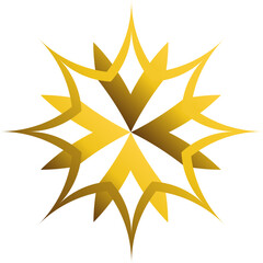 Luxury golden flower illustration