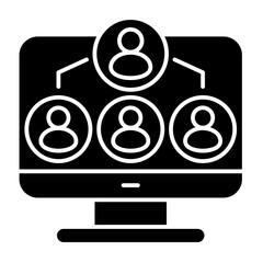 Video glyph icon illustration vector graphic