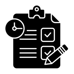 Task glyph icon illustration vector graphic