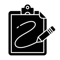 Fototapeta premium Pencil glyph icon illustration vector graphic
