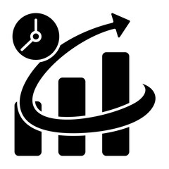 Progress glyph icon illustration vector graphic