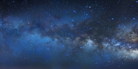 Panoramic view of the night sky filled with constellations, ideal for stargazing and astronomy enthusiasts.