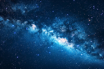 Fototapeta premium night starry sky and Milky Way. Space dark background with fragment of our galaxy