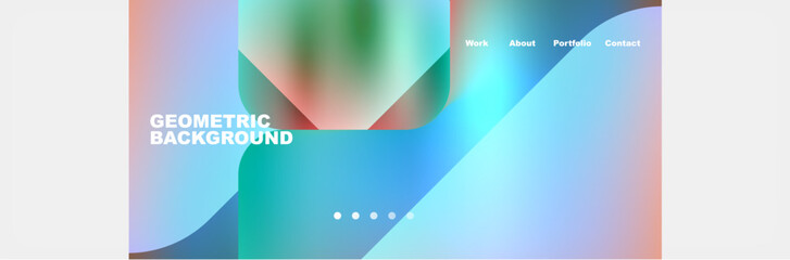 Square internet web page design template. Vector Illustration For Wallpaper, Banner, Background, Card, Book Illustration, landing page